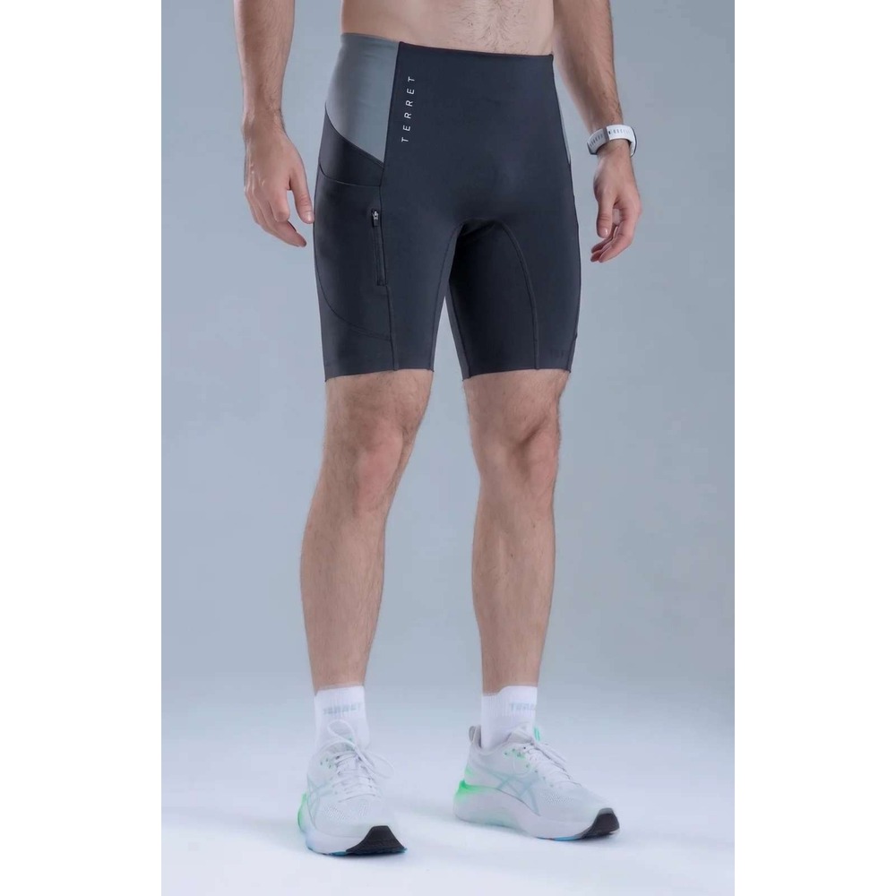 Terret Men Origen Ritmo Black Compression Biker Shorts Size L